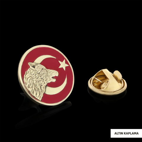 Özel Tasarım Ay Yıldız Kurt Rozet, Gümüş Kurt Rozet