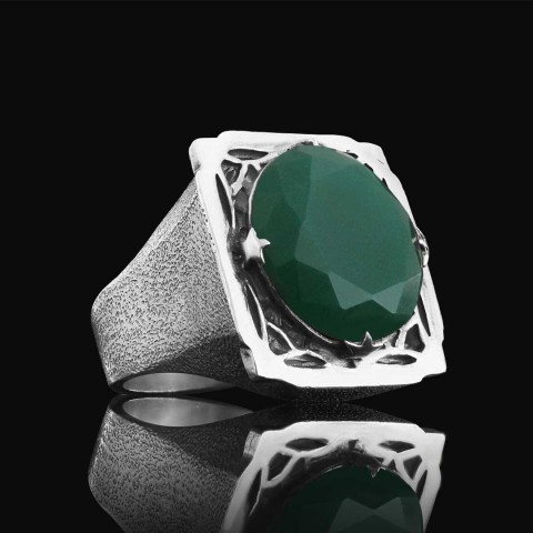 Tourmaline Taşlı Gümüş Yüzük