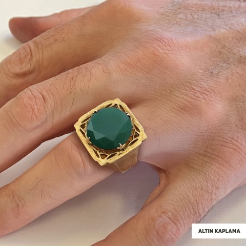 Tourmaline Taşlı Gümüş Yüzük