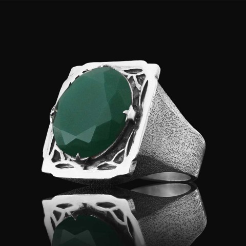 Tourmaline Taşlı Gümüş Yüzük
