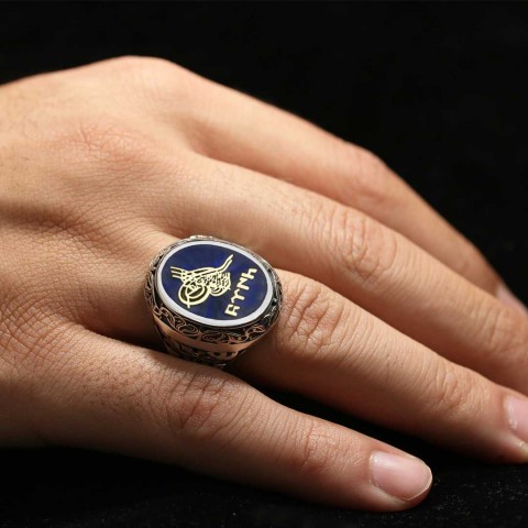 Tuğralı Gümüş Erkek Yüzüğü 925 Ayar Tuğralı Gümüş Erkek Yüzüğü 925 Ayar