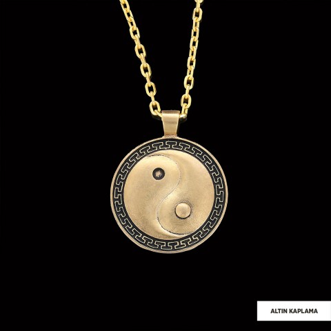 Yin Yang Kolye Gold-Zincir