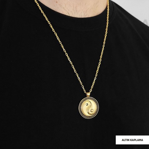Yin Yang Kolye Gold-Zincir